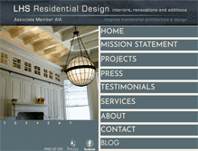 Tablet Screenshot of lhsresidentialdesign.com